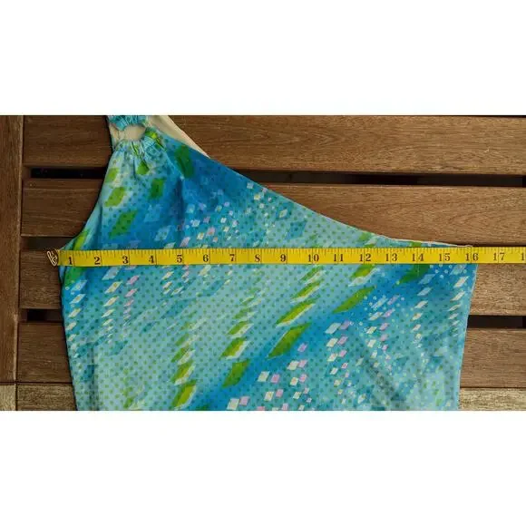 💜Asymmetrical Shiny Sequin Mermaid Dress – Iridescent Blue-Green | M - Picture 6 of 7